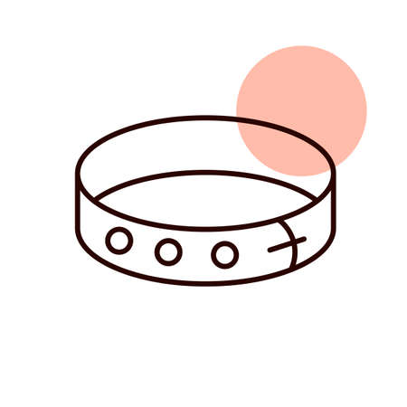 Pet collar vector icon. Pet animal sign. Graph symbol for pet and veterinary web site and apps design, logo, app, UIのイラスト素材