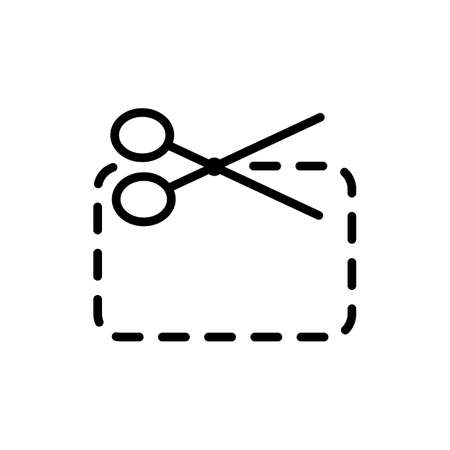 Coupon cutting icon. E-commerce sign. Graph symbol for your web site design, logo, app, UI. Vector illustration, EPS10.のイラスト素材