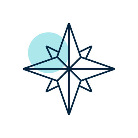 Wind rose vector icon. Navigation sign. Graph symbol for travel and tourism web site and apps design, logo, app, UIのイラスト素材