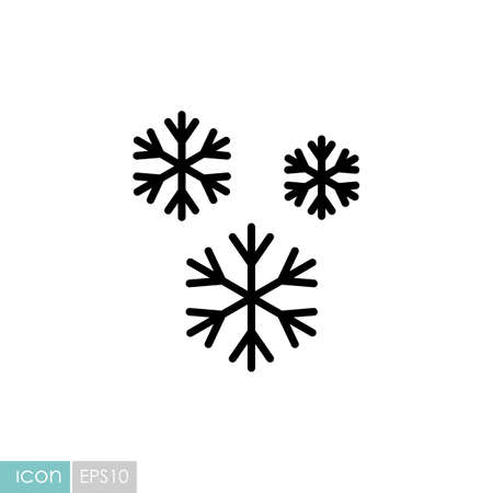 Snowflakes vector icon. Meteorology sign. Graph symbol for travel, tourism and weather web site and apps design, logo, app, UIのイラスト素材