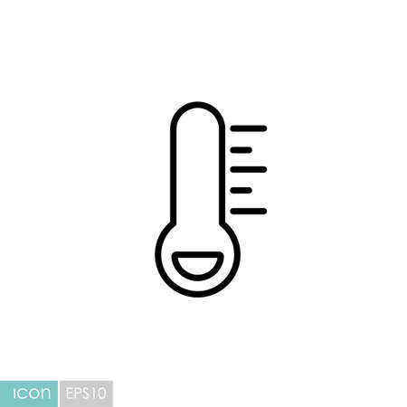 Thermometer frost cold vector icon. Meteorology sign. Graph symbol for travel, tourism and weather web site and apps design, logo, app, UIのイラスト素材