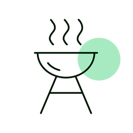 Grill BBQ cookout vector icon. Graph symbol for cooking web site and apps design, logo, app, UIのイラスト素材