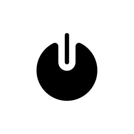 Power button vector flat glyph icon. Graph symbol for music and sound web site and apps design, logo, app, UIのイラスト素材