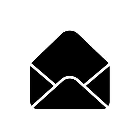 Open envelope vector glyph icon. E-commerce sign. Graph symbol for your web site design, logo, app, UI. Vector illustration, EPS10.のイラスト素材