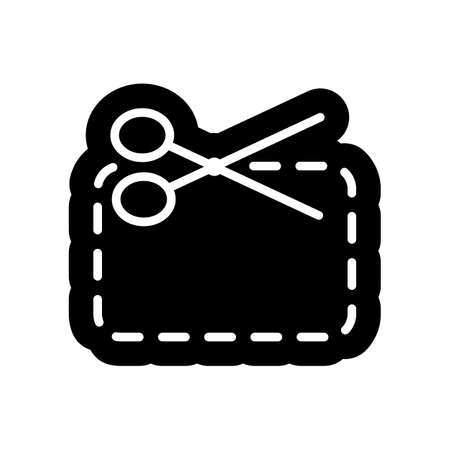 Coupon cutting glyph icon. E-commerce sign. Graph symbol for your web site design, logo, app, UI. Vector illustration, EPS10.のイラスト素材