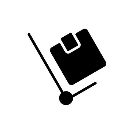 Hand truck glyph icon. E-commerce sign. Graph symbol for your web site design, logo, app, UI. Vector illustration, EPS10.のイラスト素材