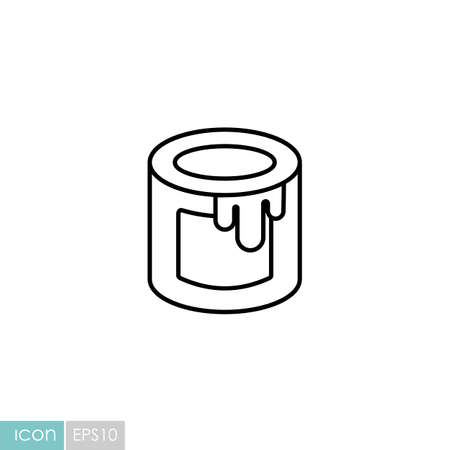 Paint bucket vector flat icon. Construction, repair and building. Graph symbol for your web site design, logo, app, UI. Vector illustration, EPS10.のイラスト素材