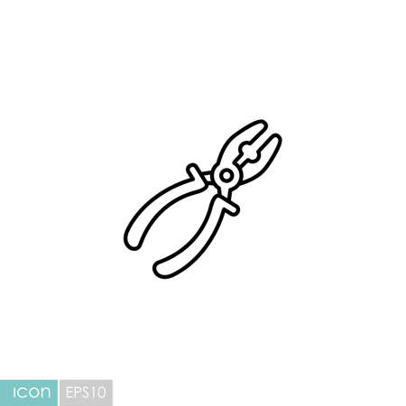 Pliers vector icon. Construction, repair and building. Graph symbol for your web site design, logo, app, UIのイラスト素材