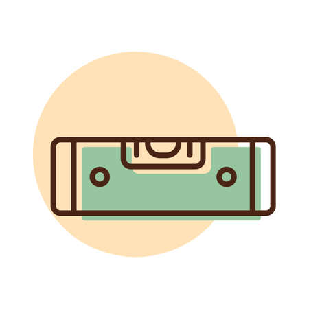 Bubble level vector flat icon. Construction, repair and building. Graph symbol for your web site design, logo, app, UIのイラスト素材
