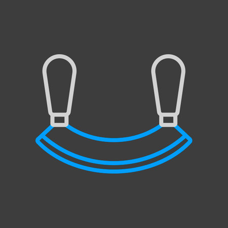 Double bladed herb-cutter or Mezzaluna vector icon. Kitchen appliances. Graph symbol for cooking web site design, logo, app, UIのイラスト素材