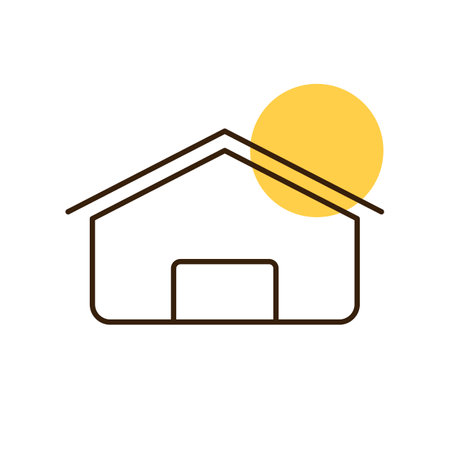 Barn icon. Farm animal sign. Graph symbol for your web site design, logo, app, UI. Vector illustrationのイラスト素材