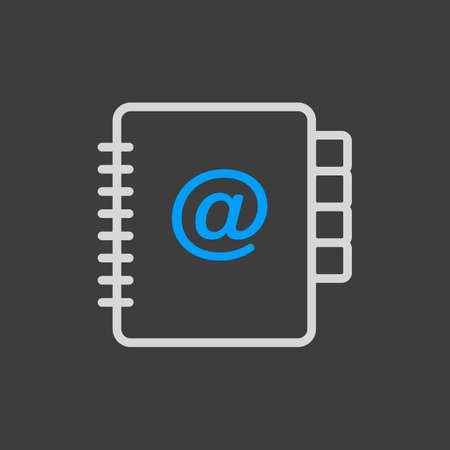 Address Book outline icon. Workspace sign. Graph symbol for your web site design, logo, app, UI. Vector illustration, EPS10.のイラスト素材