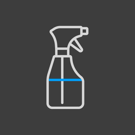 Cleaning spray bottle vector icon. Coronavirus. Graph symbol for medical web site and apps design, logo, app, UIのイラスト素材