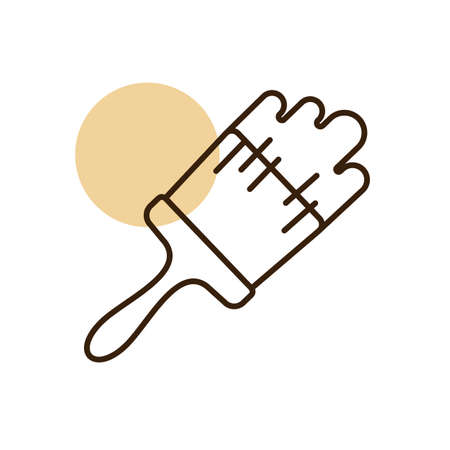 Paint brush vector flat icon. Construction, repair and building. Graph symbol for your web site design, logo, app, UI. Vector illustration, EPS10.のイラスト素材