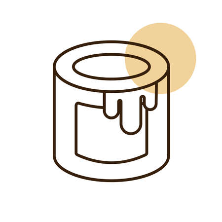 Paint bucket vector flat icon. Construction, repair and building. Graph symbol for your web site design, logo, app, UI. Vector illustration, EPS10.のイラスト素材