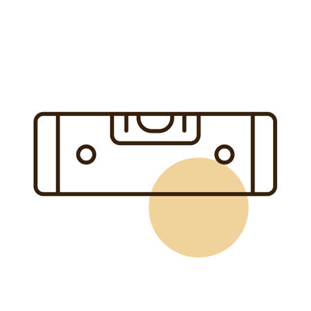 Bubble level vector flat icon. Construction, repair and building. Graph symbol for your web site design, logo, app, UIのイラスト素材