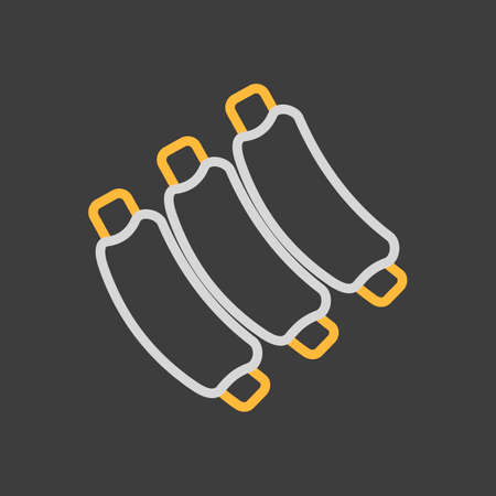 Ribs food meat icon. Farm animal sign. Graph symbol for your web site design, logo, app, UI. Vector illustrationのイラスト素材