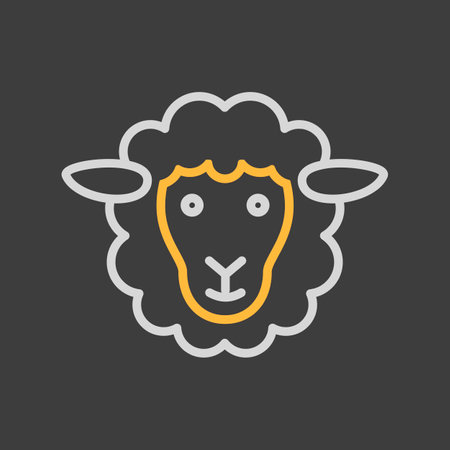 Sheep icon. Animal head. Farm sign. Graph symbol for your web site design, logo, app, UI. Vector illustrationのイラスト素材