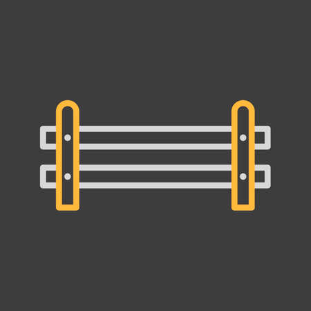 Wooden farm fence from crossed planking icon. Farm animal sign. Graph symbol for your web site design, logo, app, UI. Vector illustrationのイラスト素材