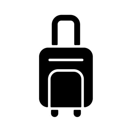 Baggage, luggage flat vector glyph icon. Graph symbol for travel and tourism web site and apps design, logo, app, UIのイラスト素材