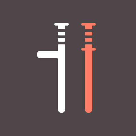 Police baton vector glyph icon. Demonstration, protest, strike, revolution. Graph symbol for your web site design, logo, app, UIのイラスト素材