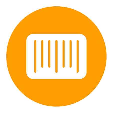 Barcode white glyph icon. E-commerce sign. Graph symbol for your web site design, logo, app, UI. Vector illustration, EPS10.のイラスト素材