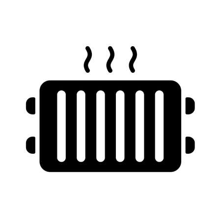 Radiator, heater vector glyph icon. Construction, repair and building. Graph symbol for your web site design, logo, app, UIのイラスト素材