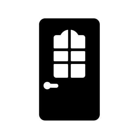 Interroom door vector glyph icon. Construction, repair and building. Graph symbol for your web site design, logo, app, UIのイラスト素材