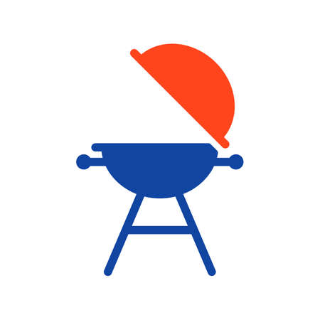 Grill barbeque cookout vector glyph icon. Graph symbol for cooking web site and apps design, logo, app, UIのイラスト素材