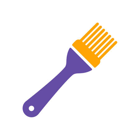 Silicone cooking brush vector glyph icon. Kitchen appliances. Graph symbol for cooking web site design, logo, app, UIのイラスト素材