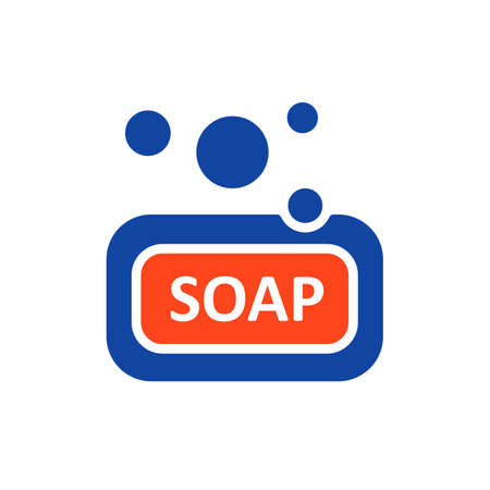 Soap vector glyph icon. Hygiene sign. Graph symbol for medical and household chemicals web site and apps design, logo, app, UIのイラスト素材
