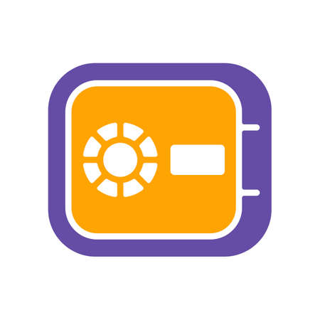 In room safe flat vector glyph icon. Graph symbol for travel and tourism web site and apps design, logo, app, UIのイラスト素材