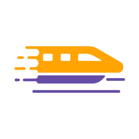 Monorail speed modern train flat vector glyph icon. Graph symbol for travel and tourism web site and...