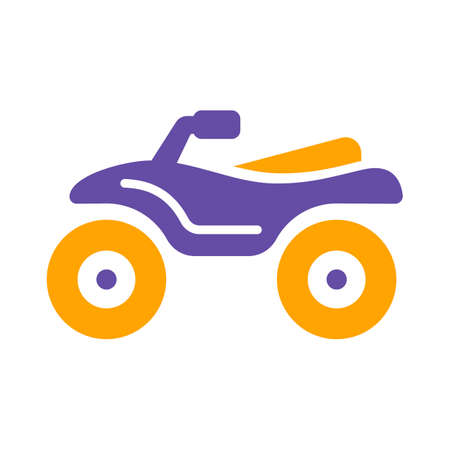 ATV rider, Quad bike flat vector glyph icon. Graph symbol for travel and tourism web site and apps design, logo, app, UIのイラスト素材