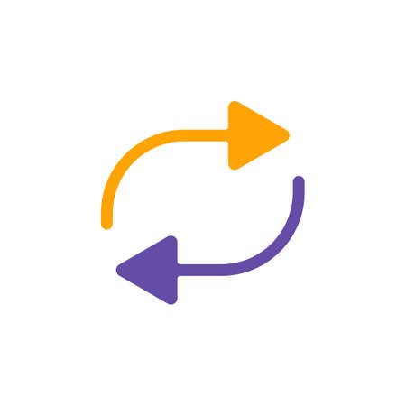 Repeat button vector flat glyph icon. Music sign. Graph symbol for music and sound web site and apps design, logo, app, UIのイラスト素材