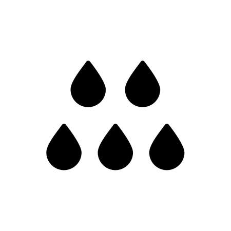 Drop water vector glyph icon. Meteorology sign. Graph symbol for travel, tourism and weather web site and apps design, logo, app, UIのイラスト素材