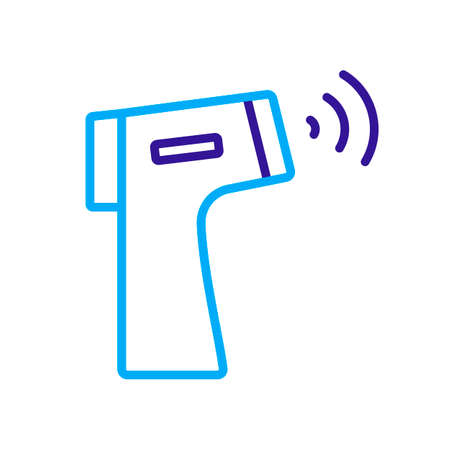 Contactless Infrared Thermometer vector icon. Medicine and medical support sign. Graph symbol for medical web site and apps design, logo, app, UIのイラスト素材