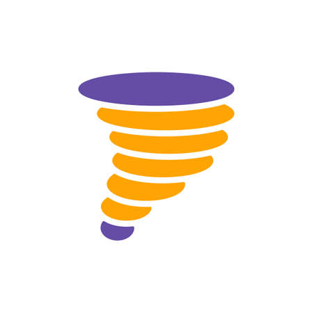 Tornado vector glyph icon. Whirlwind storm sign. Meteorology sign. Graph symbol for travel, tourism and weather web site and apps design, logo, app, UIのイラスト素材