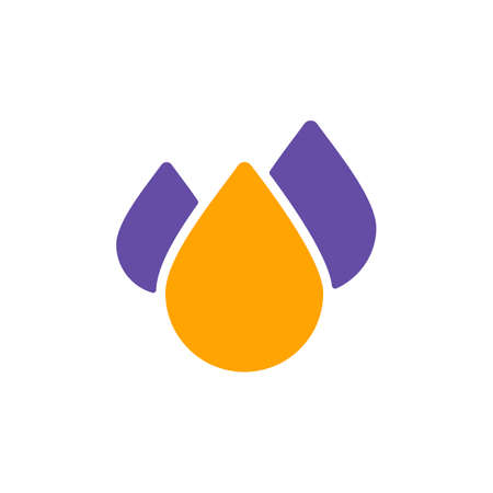 Drop water vector glyph icon. Meteorology sign. Graph symbol for travel, tourism and weather web site and apps design, logo, app, UIのイラスト素材