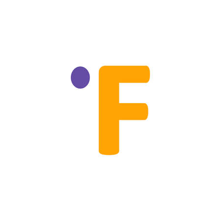 Fahrenheit degrees vector glyph icon. Meteorology sign. Graph symbol for travel, tourism and weather web site and apps design, logo, app, UIのイラスト素材