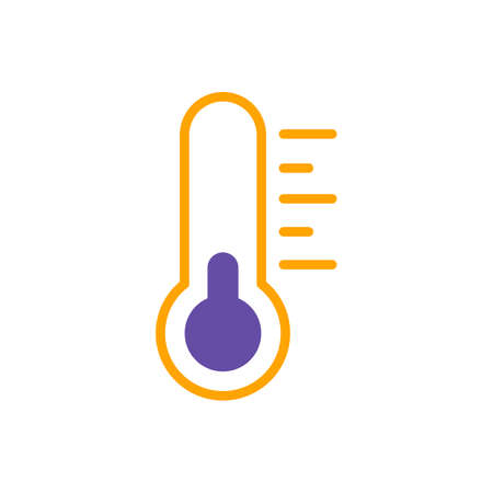 Thermometer vector glyph icon. Meteorology sign. Graph symbol for travel, tourism and weather web site and apps design, logo, app, UIのイラスト素材