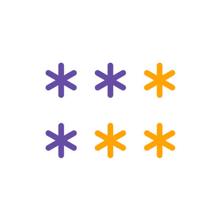 Snowflakes vector glyph icon. Meteorology sign. Graph symbol for travel, tourism and weather web site and apps design, logo, app, UIのイラスト素材