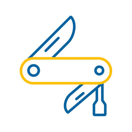 Jackknife vector icon. Camping and Hiking sign. Graph symbol for travel and tourism web site and apps design, logo, app, UIのイラスト素材