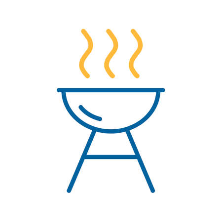 Grill BBQ cookout vector icon. Graph symbol for cooking web site and apps design, logo, app, UIのイラスト素材