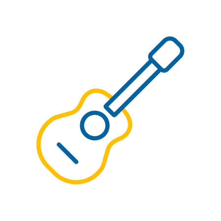 Classical acoustic guitar vector icon. Graph symbol for musical web site and apps design, logo, app, UIのイラスト素材