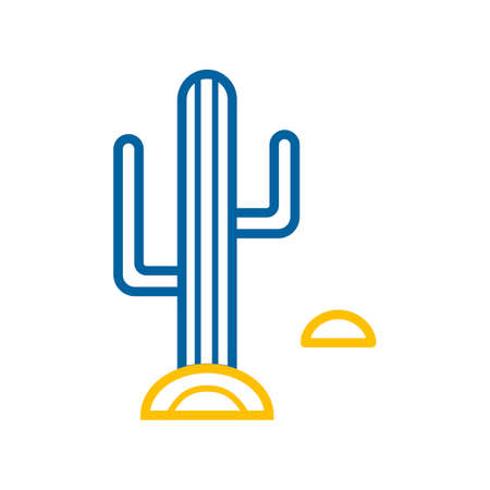 Desert cactus vector icon. Nature sign. Graph symbol for travel and tourism web site and apps design, logo, app, UIのイラスト素材