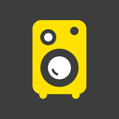 Music column vector glyph icon on dark background. Graph symbol for music and sound web site and apps design, logo, app, UIのイラスト素材