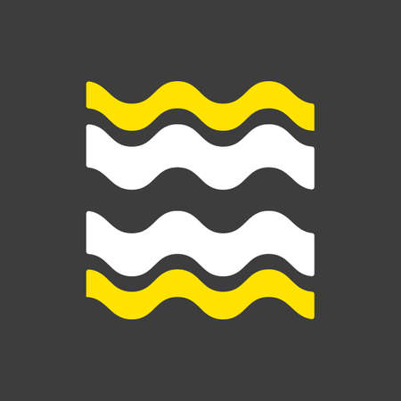 Bacon Strips vector glyph icon food meat on dark background. Barbecue and bbq grill sign.のイラスト素材