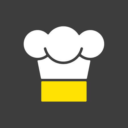 Chef Cooking cap vector glyph icon. Graph symbol for cooking web site design,  app, UIのイラスト素材