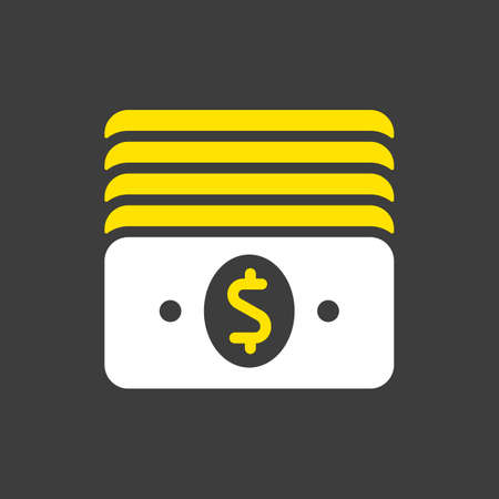 Money outline glyph icon. Business sign. Graph symbol for your web site design,  app, UI. Vector illustration.のイラスト素材